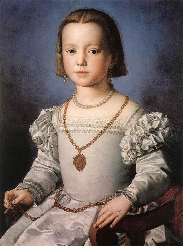 BRONZINO, Agnolo Bia, The Illegitimate Daughter of Cosimo I de  Medici oil painting image